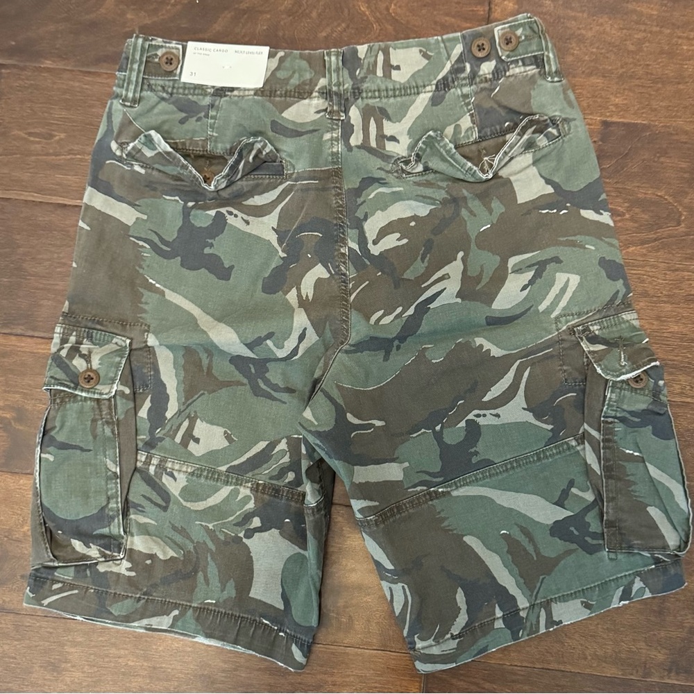 Men's American Eagle Camouflage Cargo Shorts - Green Camo